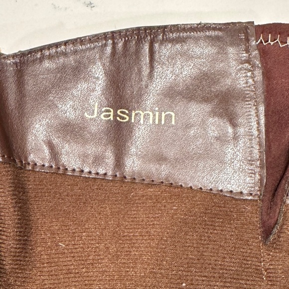 Jasmin Brown Faux Leather Wide Calf Riding Boots with Buckles NWOT - Picture 7 of 11